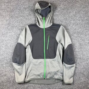 Patagonia Piton Hybrid Hoody Mens XS Gray Green Full Zip Thermal Fleece